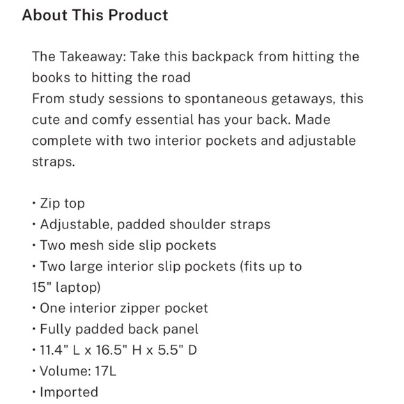 PINK Victoria’s Secret Campus canvas backpack NWT - Picture 10 of 10